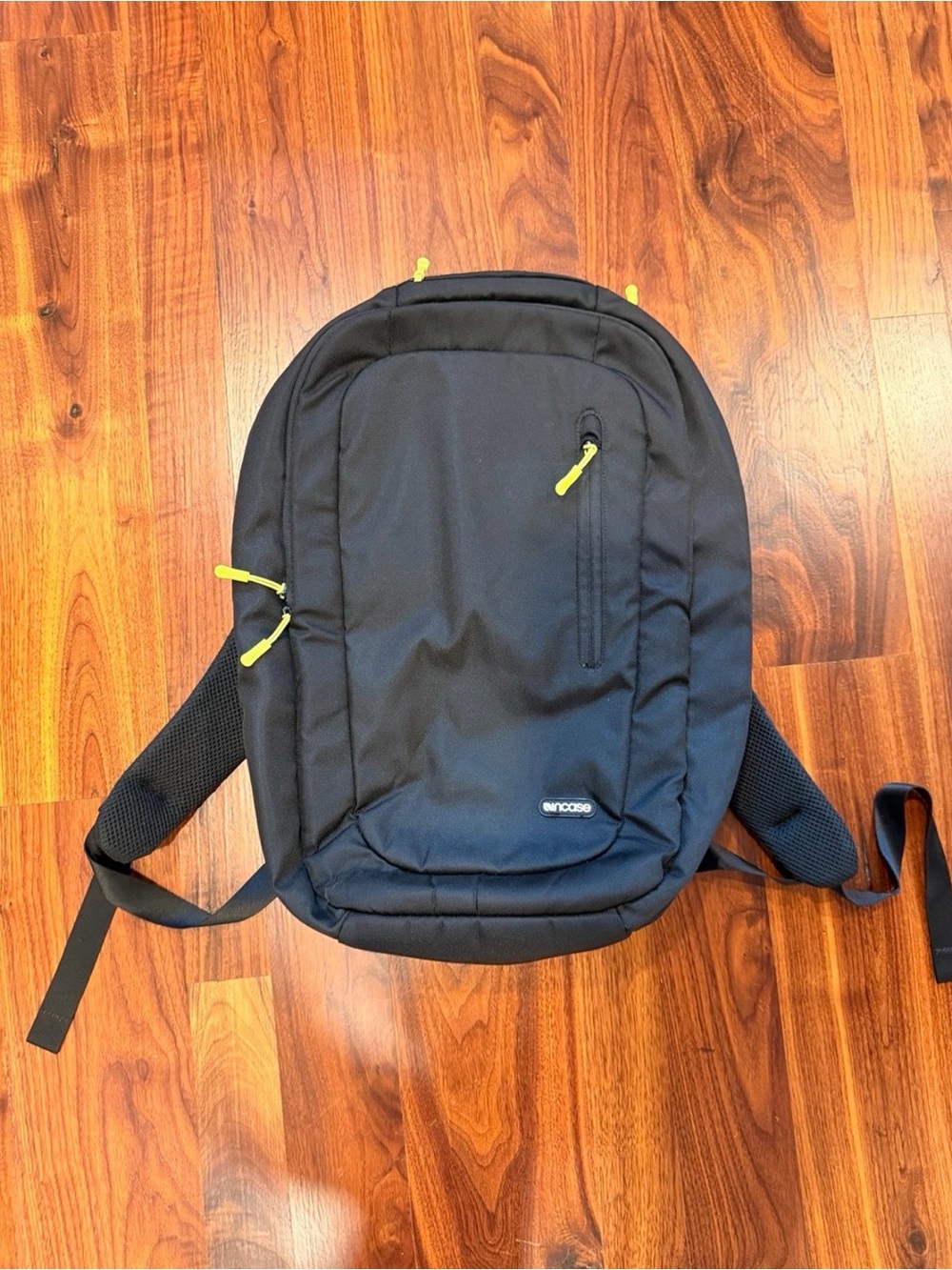 Incase Black Backpack with Neon Yellow Accents